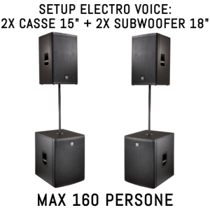 NOLEGGIO CASSE KIT AUDIO 160 PERSONE AFFITTO brescia