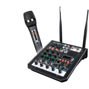 MIXER 4 CH - 1 MIC - BLUETOOTH - USB - CON 1 MICROFONO WIRELESS