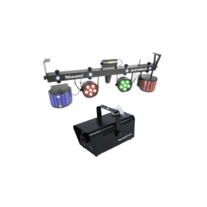 AFFITTO KIT LUCI ALL IN ONE CON MACCHINA DEL FUMO ZZIPP, NOLEGGIO KIT LUCI ALL IN ONE CON MACCHINA DEL FUMO ZZIPP presso Black Star Service