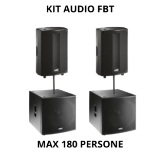AUDIO KIT FBT - CASSA PROMaxX 114A E SUBWOOFER SUBLINE 118SA - MAX 180 PERSONE
