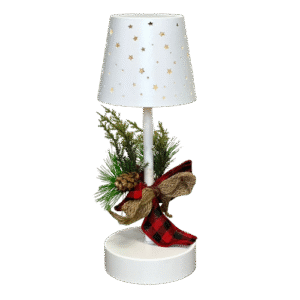 LAMPADA DA TAVOLO CON STELLINE- BIANCO