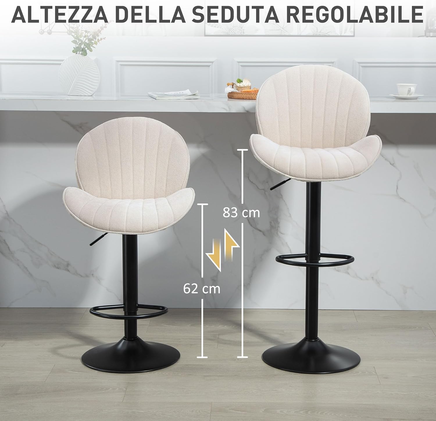 SGABELLO IN TESSUTO CON ALTEZZA REGOLABILE - immagine 2
