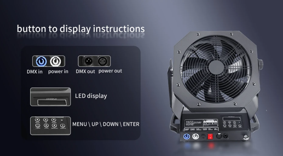Ventilatore Stage fan – DMX da palco 700W - immagine 5